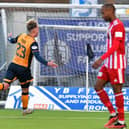 25-11-2023. Picture Michael Gillen. FALKIRK. Falkirk Stadium. Falkirk FC v Formartine United FC. Season 2023 - 2024. The Scottish Gas Men's Scottish Cup 3rd round. Goal Falkirk, Ethan Ross 23. 