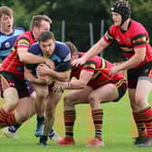 Gregor Ramsey holds onto the ball (Pic: Gordon Honeyman)