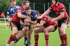 Gregor Ramsey holds onto the ball (Pic: Gordon Honeyman)