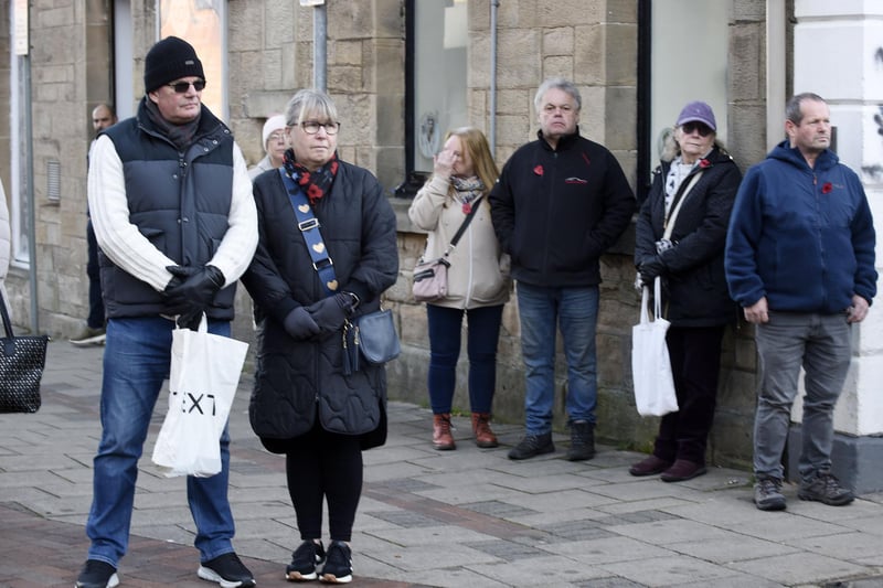 Members of the public joined in the two-minute silence on Armistice Day.
