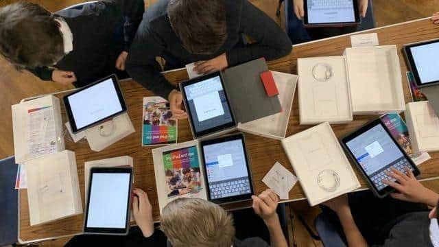 Pupils are benefiting from being given iPads in school. Pic: Contributed
