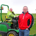 Green keeper, John Easton, and Braes Golf Club owner Steve Matthews. Pic: Michael Gillen