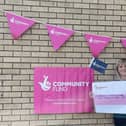 Angie Bailey with the cheque from the National Lottery's Community Fund towards the Open Day. Pic: Contributed