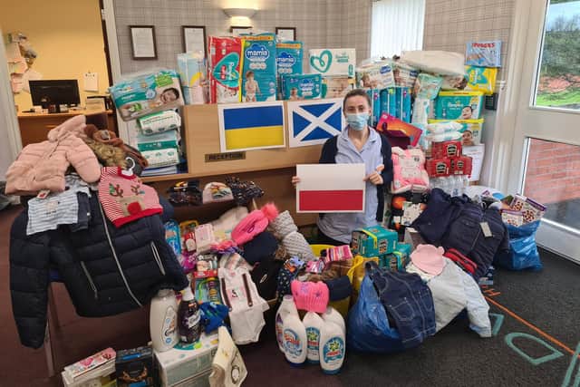 Just some of the goods collected by Newcarron Court and the other Advinia care homes