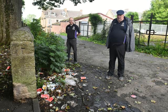 Our Place Camelon and Tamfourhill's Dan Rous and John Hosie are looking to deal with litter - just one of the issues identified in group's recently published community safety strategy