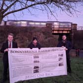 Falkirk MP Euan Stainbank, Baillie Billy Buchanan, Cllr Jack Redmond are calling for a railway station at Bonnybridge.