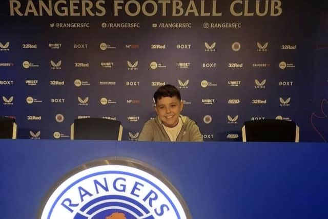 Dee Thomson, 12, hopes to be back playing football after his kidney transplant. Pic: Contributed