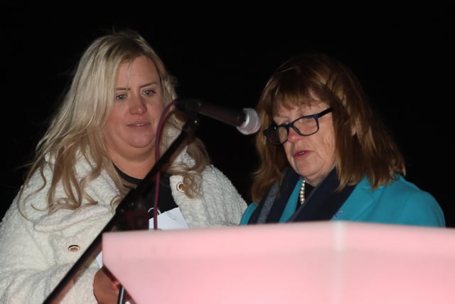 Organiser Kellie Cunningham with her mum Christine Cunningham who reads her tribute Grandparents Grieve Too.
