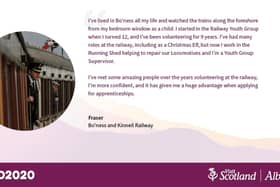 Praise for volunteers at the Bo'ness railway group