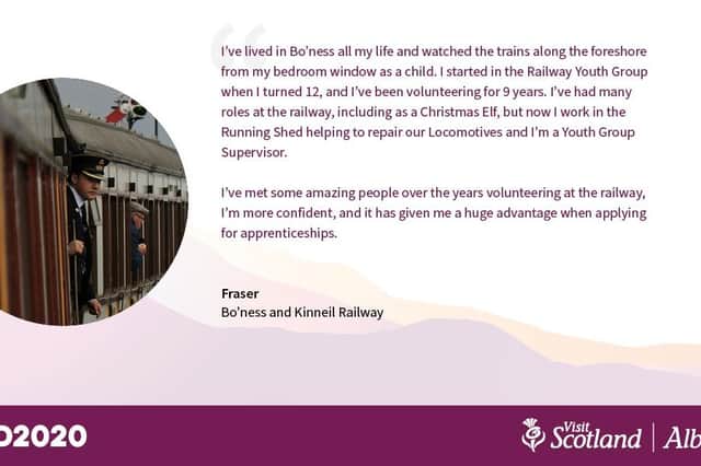 Praise for volunteers at the Bo'ness railway group