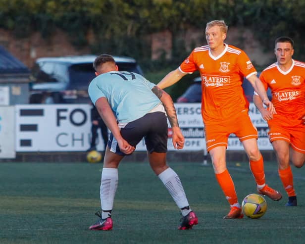 Goalscorer Ian Smith drives with the ball (Pics Scott Louden)