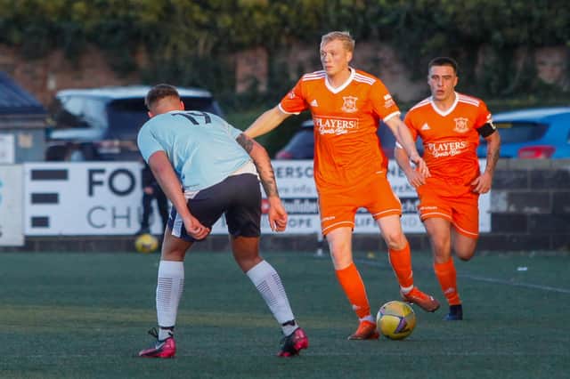 Goalscorer Ian Smith drives with the ball (Pics Scott Louden)