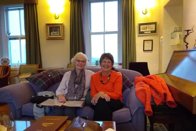 Friends Margaret Anderson and Pauline Russell who were left stranded in Grangemouth until a couple stepped in to help them. Pic: Contributed