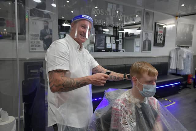 Barber shops and hairdressers can now reopen following strict government guidance to ensure the safety of both customers and staff.  Pic: Michael Gillen
