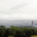 The famous Red Arrows performed a flypast for the Wallace Monument on Saturday.  (Pic: Jim Mailer)