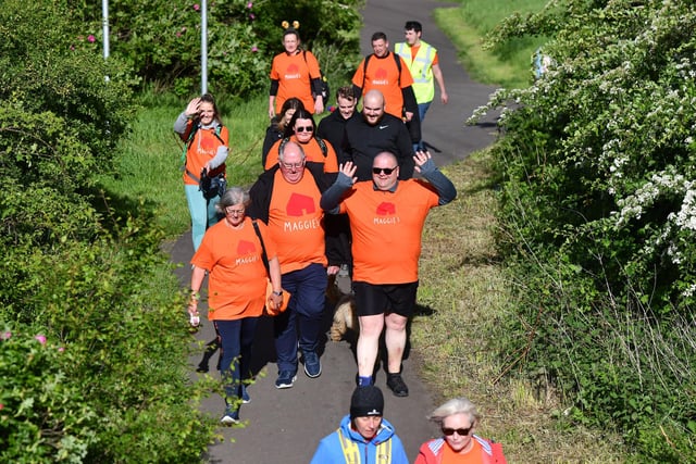 Between them, the walkers have raised almost £6000.