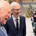 Kerry Abercrombie meets His Majesty King Charles and Apple CEO Tim Cook at the London event (Picture:  Submitted)