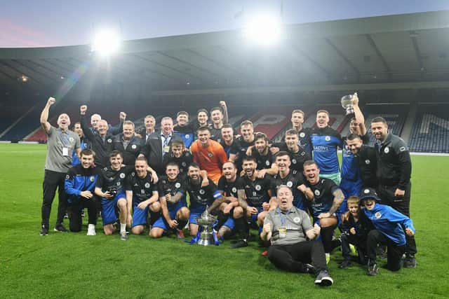 Steins Thistle won the amateur Scottish Cup in May (Photo: Michael Gillen)
