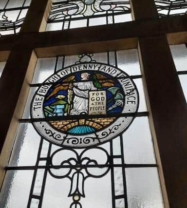 One of the stained glass windows in Denny Town House. Pic: Contributed