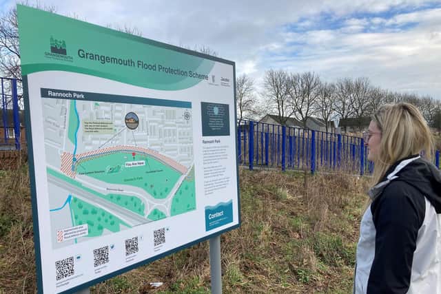 People will now be able to get more information about Grangemouth Flood Protection Scheme  by looking at the new boards