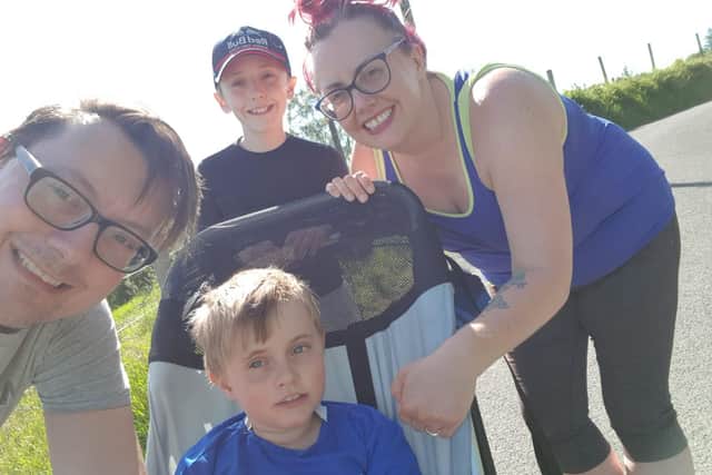 Rory Procek has been supported by mum Karen, dad Kris and brother Logan throughout his fundraising effort for Strathcarron Hospice