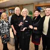 Winners of the Mums Outfits category and the Your Scottish Wedding Awards. Pictured with colleagues is Pauline Spiers holding the award. Pic: Michael Gillen