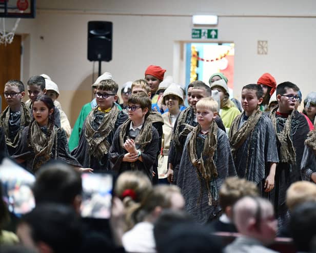 Pupils from P5 and P6 performed with Scottish Opera in their newly created show, Vikings! The Quest for the Dragon's Treasure.  (Pics: Michael Gillen)