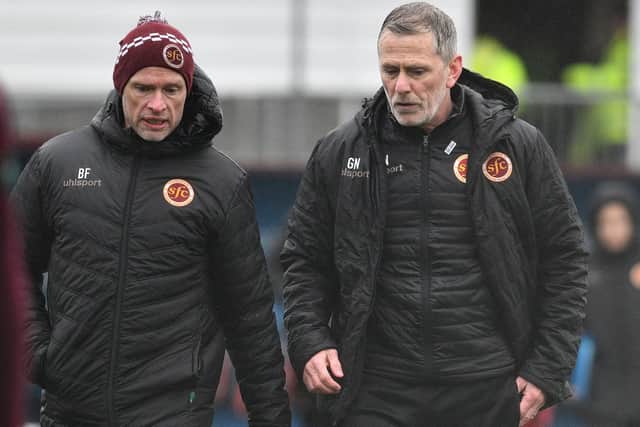 Stenny boss Gary Naysmith (right) with assistant Brown Ferguson