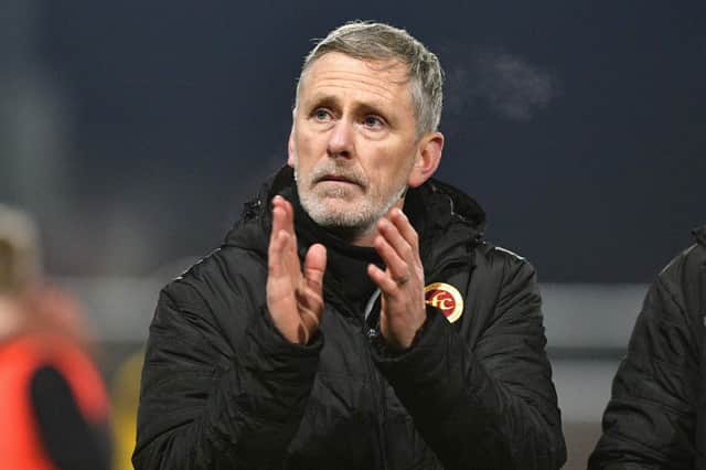 Stenhousemuir manager Gary Naysmith reckons there is ‘no pressure on his side at all’ when they travel to Dunfermline this Saturday in the Scottish Cup fourth round (Photo: Michael Gillen)
