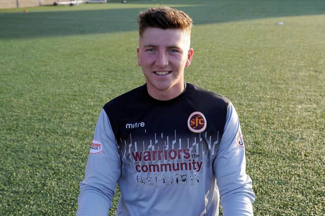 Lewis McMinn is pictured during his days at Stenhousemuir (Pic by Michael Gillen)