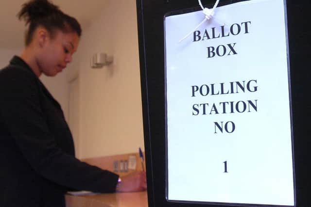 Stock ballot box image.