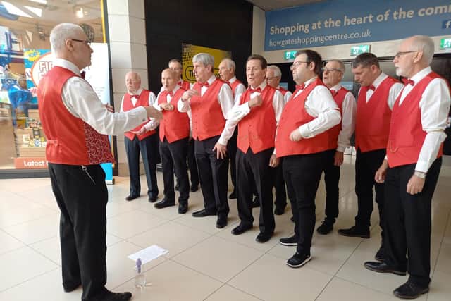 Sweet Harmony Barbershop Chorus during a recent performance in the Howgate Centre. Pic: Contributed
