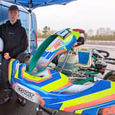 Falkirk teen Zak Nimmo next to his own kart (Photo: Submitted)