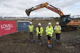 Sod-cutting to mark the start of a new development at Central Square.