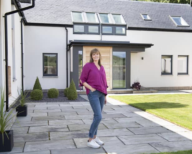 Gill MacLeod and husband David transformed derelict farm buildings into a four-bedroomed family home between Falkirk and Linlithgow.  (Pic: Kirsty Anderson) 24/07/23