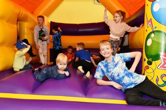Bouncy castle fun.