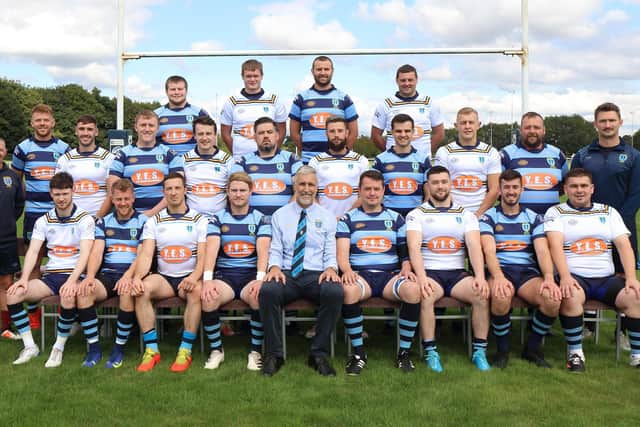 Falkirk Rugby Club picked up an impressive comeback 23-18 home win over Glasgow Accies on Saturday (Squad photo: Gordon Honyeman)