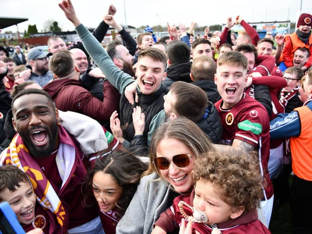 06-04-2024. Picture Michael Gillen. STENHOUSEMUIR. Ochilview Park. Stenhousemuir FC v East Fife FC. Season 2023 - 2024. Matchday 32. SPFL cinch League Two.