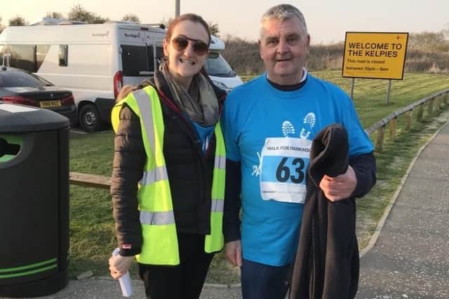 Rebecca (Becky) Wallace with dad Robert Boyd who was diagnosed with Parkinson's in 2018