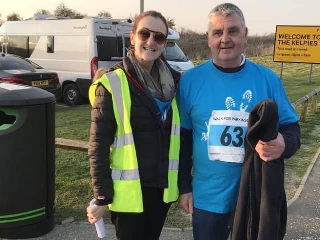 Rebecca (Becky) Wallace with dad Robert Boyd who was diagnosed with Parkinson's in 2018