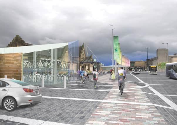 An artist's impression of the new-look Stirling railway station