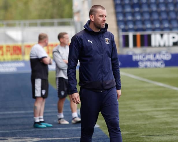 Stuart Hunter took charge of BU previously for a Lowland League cup semi-final in the 2021/22 season against East Stirlingshire (Photo: Scott Louden)