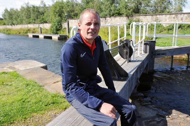 Charlie Milne (40) is lucky to be alive after falling unconscious into the Forth and Clyde Canal