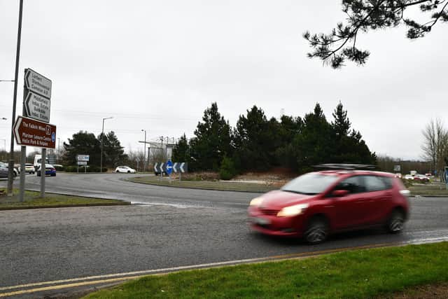Work began on improvements at the Westfield Roundabout on Monday
