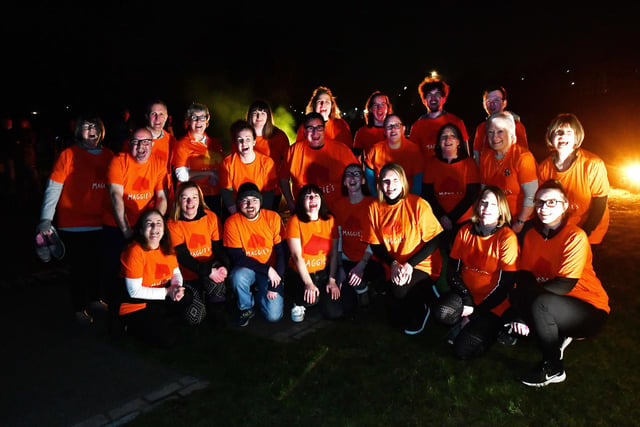They did it ... the delighted firewalkers after taking part in their challenge for Maggie's Forth Valley.