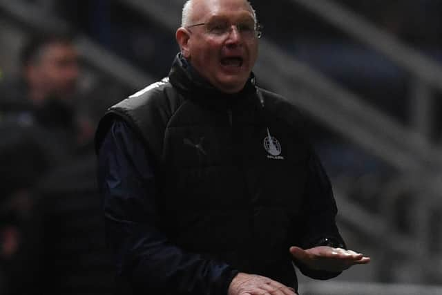 John McGlynn on the touchline