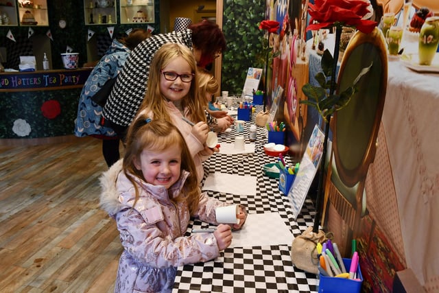 Craft sessions are taking place at the Mad Hatter's Tea Party next to The Steeple.
