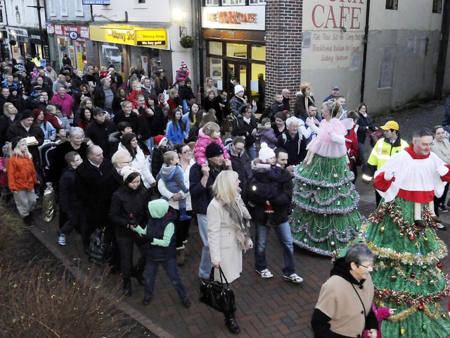 Falkirk High Street Santa Parade, 2012.