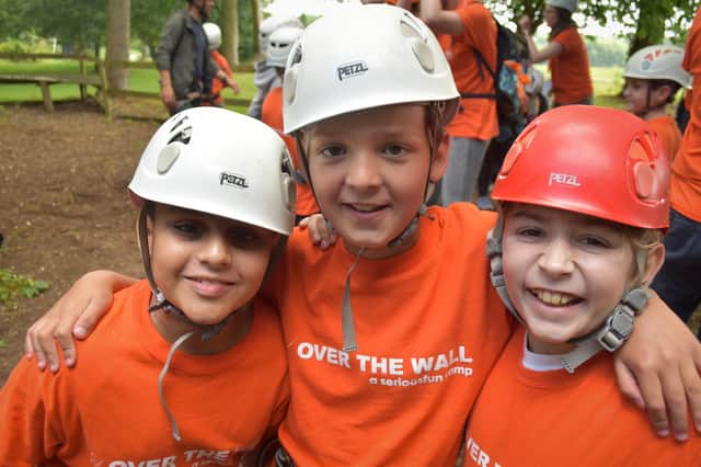 Some of the young people enjoying a previous Over The Wall camp in Kincardine