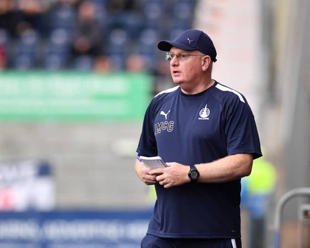 Falkirk boss John McGlynn's first competitive match at the helm will see his side face Greenock Morton in the Premier Sports Cup (Photo: Michael Gillen)